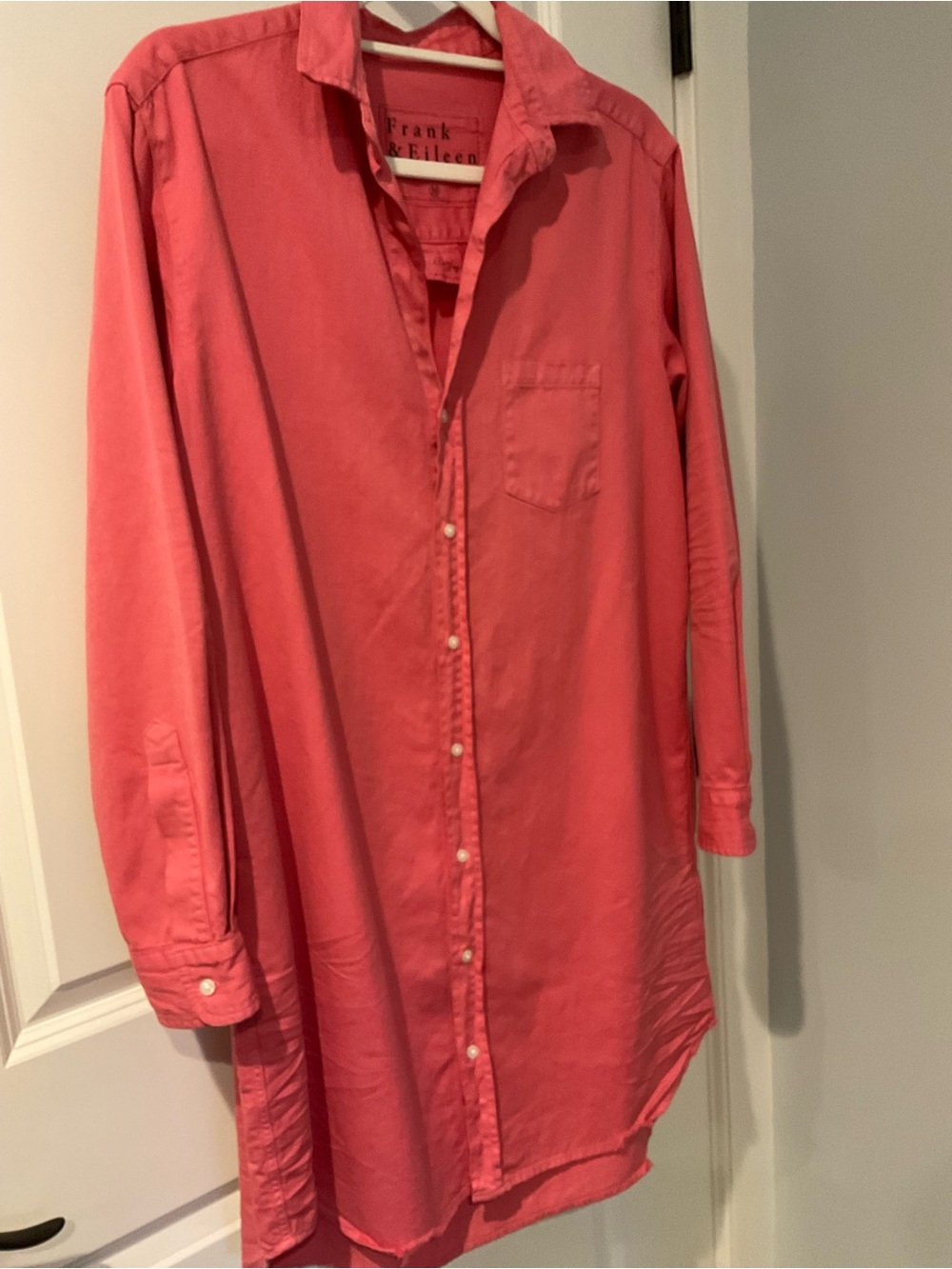 Frank & Eileen Mary Dress, Coral Button-Front Shirt Medium size Dress - Picture 6 of 6